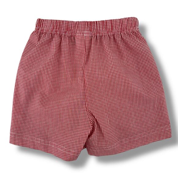 Edgehill Collection Embroidered Smocked Firetruck Shirt Shorts Set Boys Sz 18 Mo - Picture 4 of 5